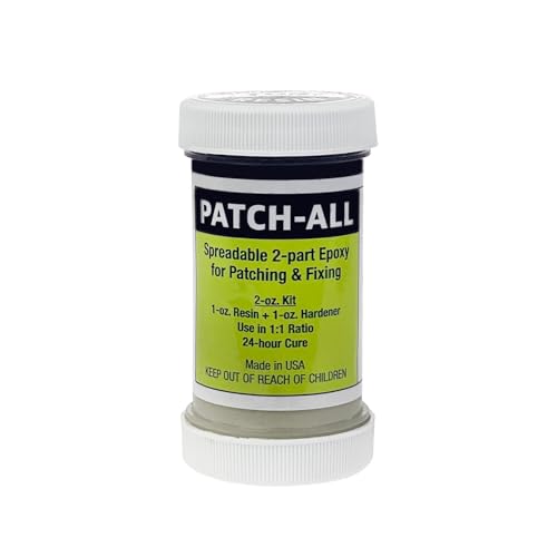 Patch-All Versatile 2-Part Epoxy for Metal, Concrete, Aluminum, Brass, Wood, Fiberglass, Plastic, Glass, Ceramics - 2 Ounces