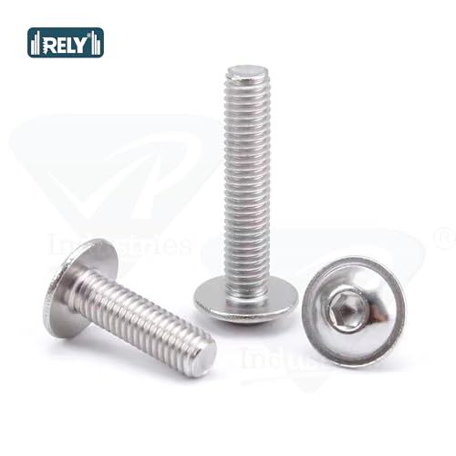Image of Rely⇒VP INDUSTRIES (Pcs-25) M6x12mm Allen Button Flange Head Screw with Allen Key 1 Pc | Allen Button Cap washer Head High Tensile 10.9 Grad