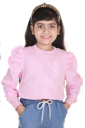 Image of Kids Graphic Print Top with Puff Sleeves
