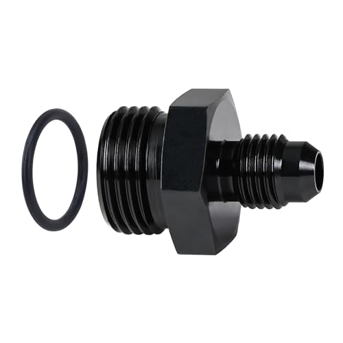 Image of EVIL ENERGY 4AN Flare to 8AN ORB Male Fuel Rail Adapter Fitting Black