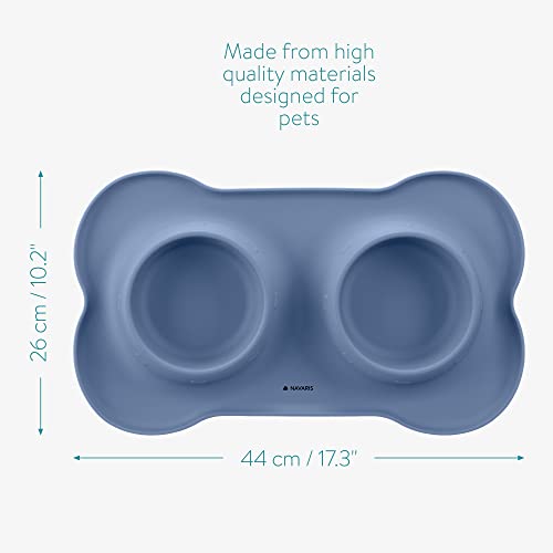 Navaris Set 2X Ciotola Cibo Cane Gatto 1x