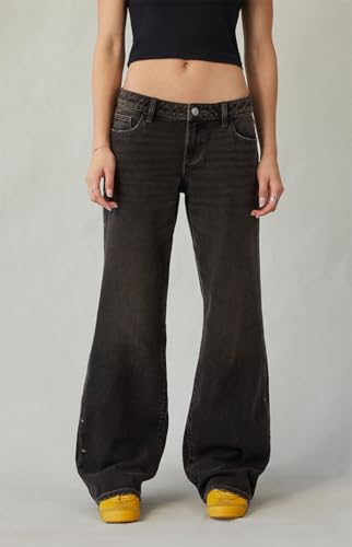 PacSun Women's Zoe Low Rise Girlfriend Jeans Star Stud Black2