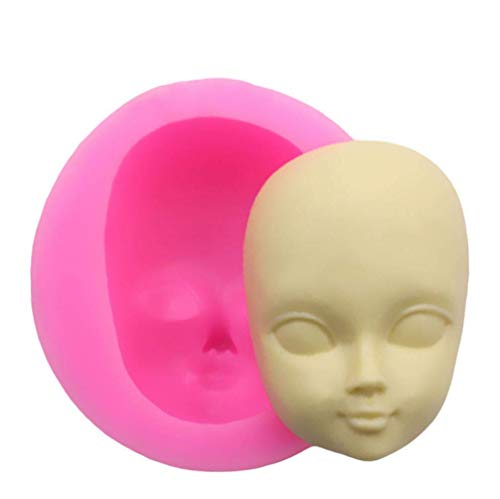 Dimensioni: 4,5 x 4,5 x 2 cm. Stampi in silicone a forma di viso di ragazza, strumenti per la decorazione di torte, stampo per maschera da donna, stampo per argilla polimerica e resina