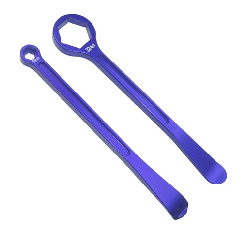 Image of Motorcycle Tyre Iron Tool Kit Raceline Levers Hex Wrench Spanner Head Tire Change 10mm 13mm 32mm 27mm 22mm 0.87'' 1.06''0.51''0.39'' 1.26'' For EXC SX XC EXCF Dirt Pit Bike (Blue)