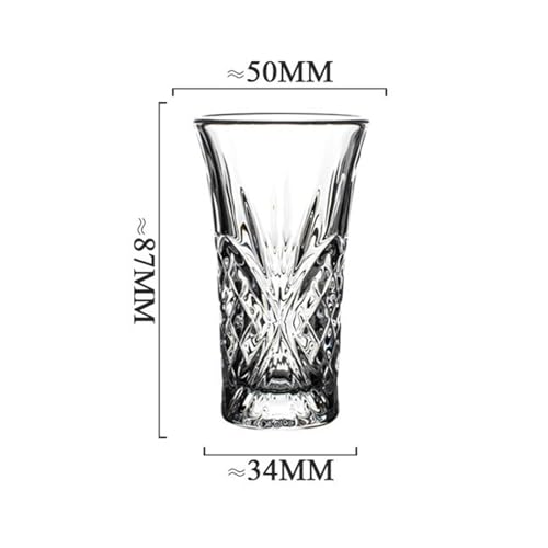 Vasos chupito delgados anticaídas juego de tazas de vidrio estables con base pesada 3
