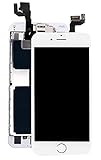 Screen Replacement for iPhone 6 White 4.7 Inch LCD Display Full Assembly Touch Digitizer A1586 A1549 A1589 with Home Button, Front Camera, Proximity Sensor, Earpiece and Screen Protector