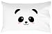 Oh, Susannah Panda Face Toddler Size Pillowcase (1 Pillow Cover 14 x 20.5 Inches)