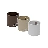 KalaMitica Set 3 Cilindros, Macetas Magnéticas, 6 cm, Tonalidad Neutra