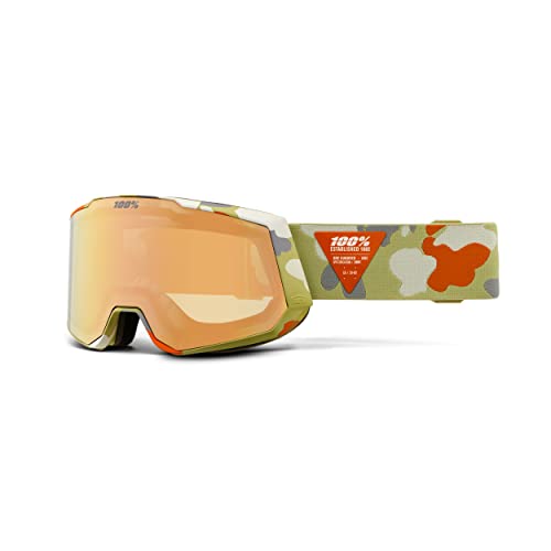Gafas de esquí 100percent Snowcraft XL con lente de espejo Mirror Copper CAT4 para alta montaña