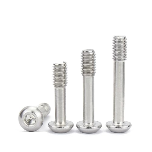 M2.5 M3 M4 M5 M6 M8 丸頭六角穴付きネジ(ウエストシャンク付き)304ステンレス鋼製半丸頭ボルト(M4x30mm 10pcs)