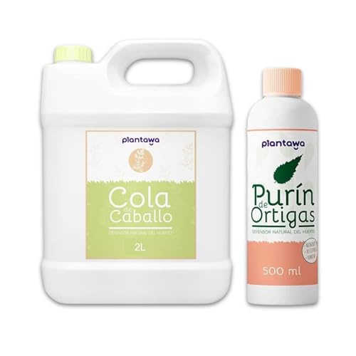 PLANTAWA Confezione da 500 ml di Ortica e Estratto di Coda di Cavallo 2 L | Multiuso | Versatile | Prodotti di origine naturale per la cura e il rafforzamento delle superfici | Uso interno ed esterno