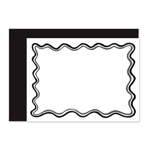 Cartes vierges pour anniversaire mariage et baby shower avec enveloppes ondulées