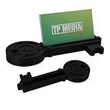 Generisch Visitenkartenhalter Schlüsseldienst Schlüssel Form Schwarz - Kartenständer für Visitenkarten 85 x 55 mm - Schreibtisch Organizer für Schlüsseldienst, Hausmeisterservice, Empfang, Büro