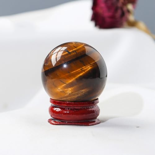Boule de cristal en œil de tigre naturel, objet de collection
