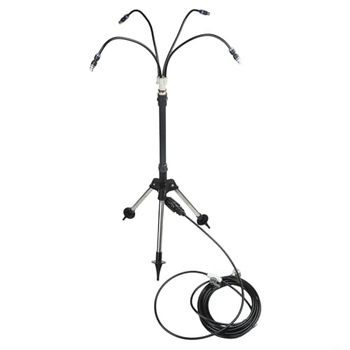 Système de brumisation basse pression extérieur noir 12,5 m pour cour