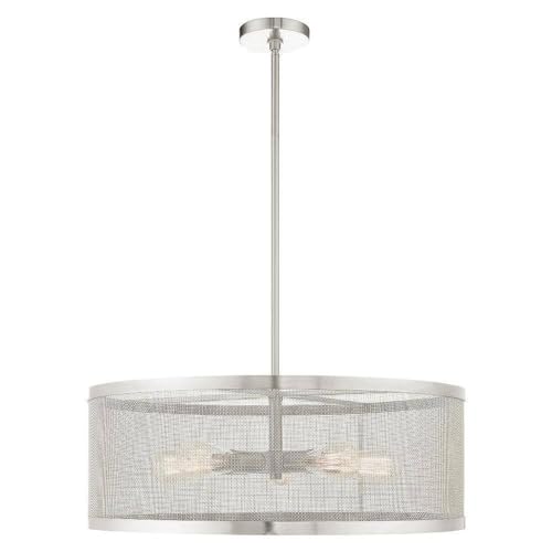 Image of Livex Lighting 5 Light Brushed Nickel Chandelier