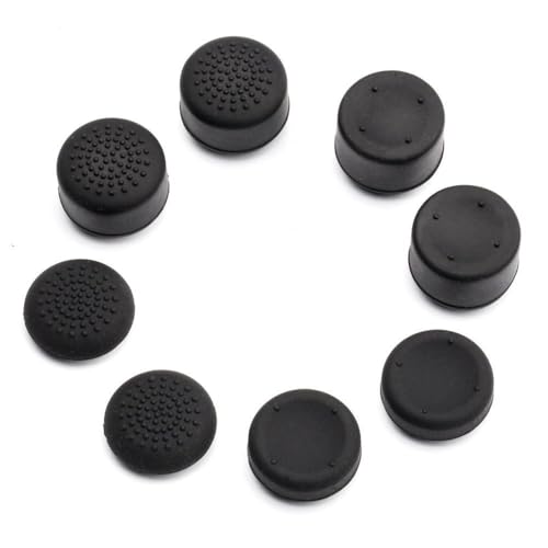 Image of Pack of 8 pcs Analog Controller Gamepad Raised Antislip Thumb Stick Grips Thumbsticks Joystick Cap Cover for PS5, PS4, PS3, Switch Pro, Xbox one, Xbox 360, Wii U, PS2 Controller (Black)