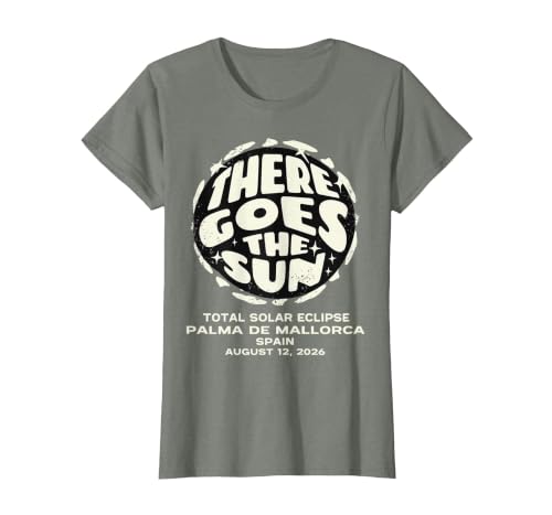 Palma de Mallorca Total Solar Eclipse Spain 2026 Souvenir T-Shirt, Women, Olive Heather, X-Large