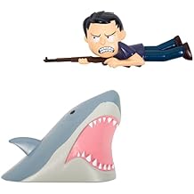 Fizz Creations Jaws Comic OnsTM. Collectible Figurines with Vinyl Stickers. 2 Wall Mountable 3D Figures with Re-Usable Gel Pads. Features Martin Brody & Jaws.