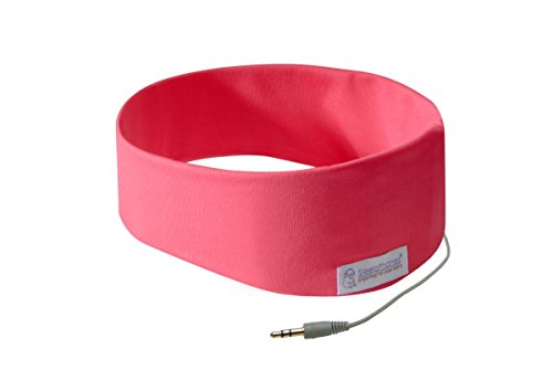 AcousticSheep SleepPhones Classic | Corded Headphones for Sleep, Travel, and More | The Original and Most Comfortable Headphones for Sleeping | Sunset Pink - Breeze Fabric (Size S)