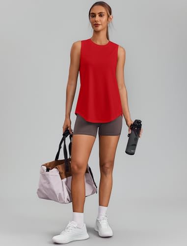 Image of PINSPARK Workout Tank Tops for Women UPF 50+ Side Slits Athletic Gym Shirt