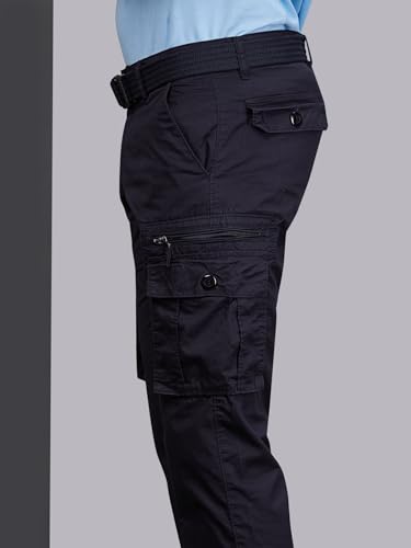Image of BEEVEE Mens Fixed Waist Cargo Pant with Belt.