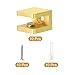 Uxcell Brass Glass Shelf Clamp - 10Pcs Adjustable Bracket Support Holder for 5-8mm Thick Glass, Gold