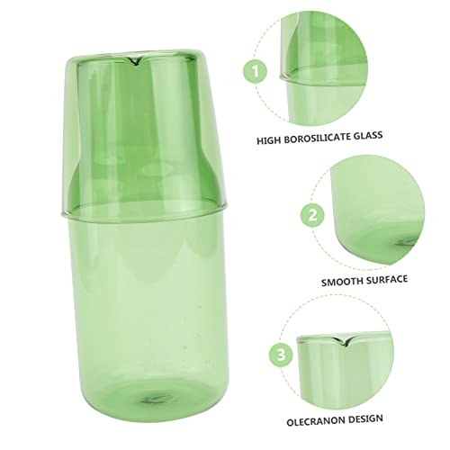 Set Unomor Green Cup con vaso y botella de vidrio miniatura 6