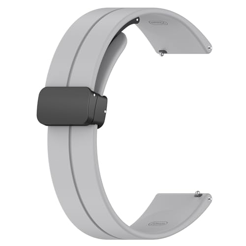 Image of YODI New Edition Soft Silicone Classic Strap Band For Redmi Watch 5 Lite Only [ Not for Any Other Models] (MAGNET BUCKLE-GREY)