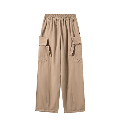Baggy Cargo Pants Men Women Casual Joggers Pants Solid Color Loose Multi Pockets Trousers2