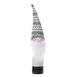 lulalula Cubierta para botella de vino de gnomos de Navidad, decoración de botella de vino de Navidad, decoración de botella de vino de Navidad para el hogar, mesa de cena, bolsa de regalo de