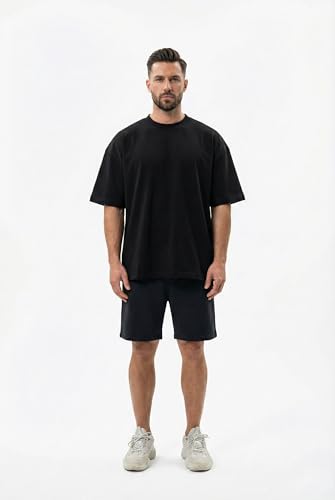 Image of Kvetoo Men Cotton T Shirt and Shorts Set Co Ord Set for Men Summer Casual Lounge Wear Gym Workout T Shirt Shorts Combo Half Sleeve Comfortable Cotton Outfit