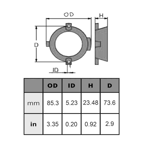 Anode de support de roulement pour naviguer sereinement hors-bord 806105T1