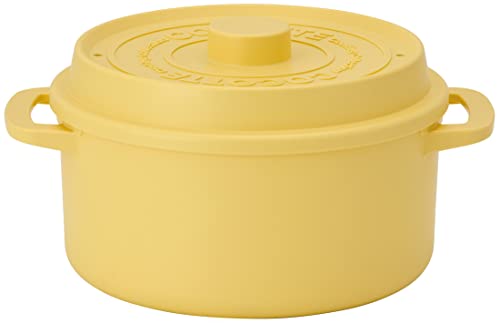 Skater MWCP2-A Cocotte Style Microwave Pot, 53.0 fl oz (1,600 ml), Dull Yellow, Made in Japan