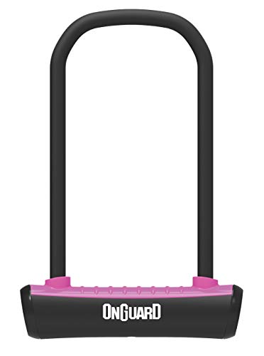 Onguard Neon U-Lock diefstalbeveiliging voor volwassenen, unisex, roze, 115 x 230 mm - 11 mm