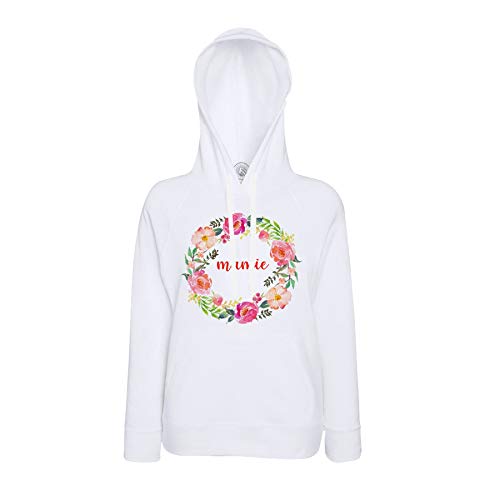 Sweat à capuche mamie fleur style aquarelle idéal pour les balades
