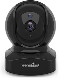 wansview Camara Vigilancia WiFi Interior - 2K Cama...: FHD 2K Cámara IP WiFi： Con una resolución Full HD de 2K, camara vigilancia wifi interior muestra un vídeo en directo nítido y fluido, para que pueda vigilar su hogar en cualquier momento y lugar. La cámara vigilancia funciona con 2.4G WiFi (5G no es ...