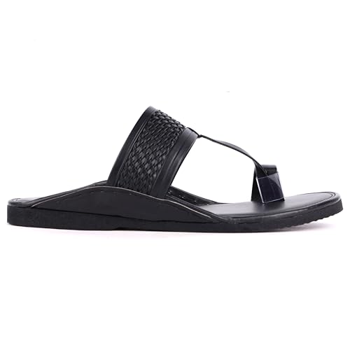 Image of CANVI Stylish Fancy & Comfortable Men's Kolhapuri Chappal Sandal Slipper for Men Stylish Faux Leather Men's Kolhapuri Slippers Thong Sandals for Men Stylish & Comfortable