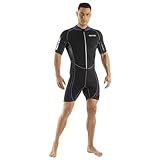 SEAC Trendy Man, Combinaison Courte Une pièce en néoprène de 2,5 mm avec Fermeture éclair Frontale, pour la plongée en apnée, Le Surf et Les Sports Nautiques dans Les eaux tempérées