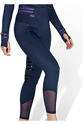 Derriere EquestrianWomens Deauville Knee Grip Leggings DDKGL- Navy