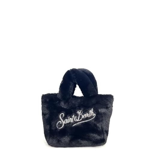 SAINT BARTH Borsa a mano VANITY MINI SOFT FUR - Nero 00292I (nero, Piccola)