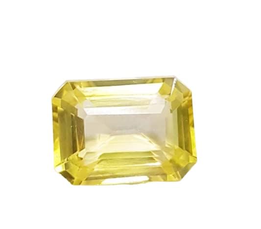 Saphir jaune de Ceylan véritable, symbole de lumière et de sagesse