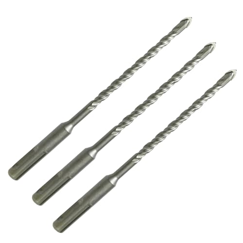 3PCS Foret SDS PLUS 6 x 160 mm pour Marteau Perforateur - Foret à Béton et Pierre avec 4 Tranchants en Carbure, pour Percer Béton, Pierre Naturelle, Mur de Briques, Céramique, Bois et Aluminium