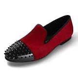 Spikes Cap Toe Dress Wedding Shoes Men Tuxedo Velvet Loafers（PD002-12)