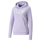 Kängurutasche PUMA Damen Essentials+ Metallic Logo Hoodie MVivid Violet Purple