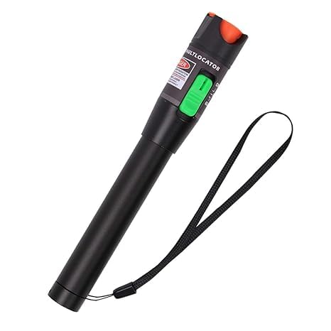 WiredCom® Fiber Visual Fault Locator 30mW 30KM, VFL Fiber Optic Cable Tester Meter, Red Light Pen Tester Adapt LC/FC/SC/ST Interface, Fiber Network Cable Test Kit Fiber Light Source Testers-image-9