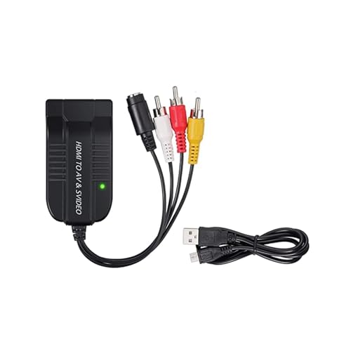 Adaptador HDMI A AV-S-Video Entrada S-Video Salida AV CVBS Convertidor De Vídeo(With power cable)