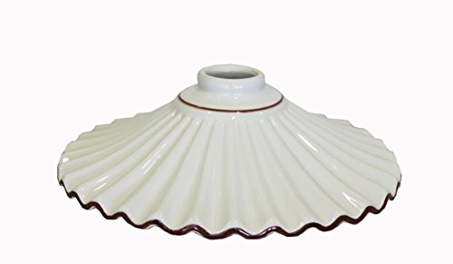 Paralume In Ceramica Bianca Diametro 30cm - Per Lampadari Vintage E Applique - Foto 2