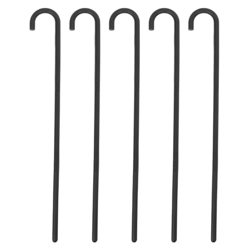 Bastones de plástico resistentes desmontables con diseño redondeado de color negro