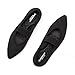 Frank Mully Womens Knit Flats Pointed-Toe Shoes with Elastic Straps Ballerina Flat Shoes for Women Dressy Black,9